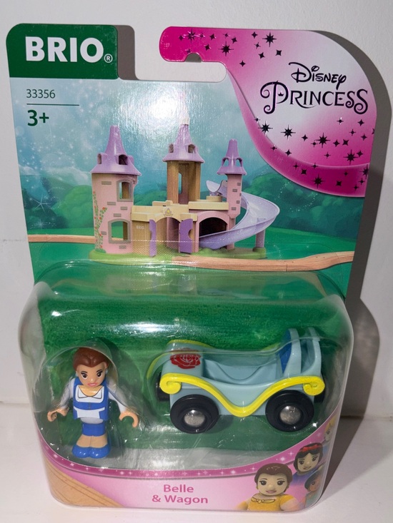 BRIO Other - BRIO Disney Princess Belle & Wagon Wooden Railway Train Set NIP New Sealed